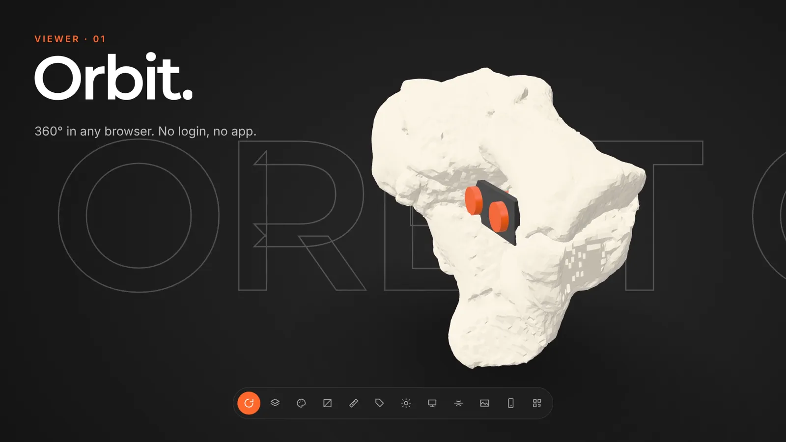 AcademicAR showreel: a 3D model orbiting in the viewer